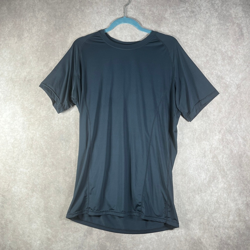 Athlio Shirt Mens XL Blue Short Sleeves Training Running Lightweight Outdoor Gym